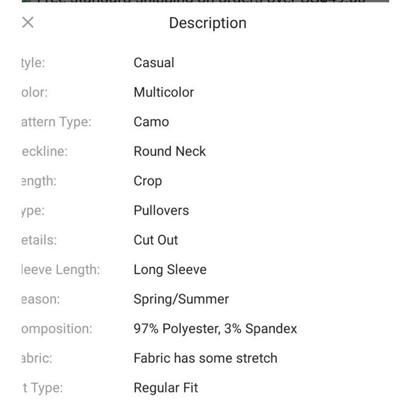 Fashion nova Camo print cut up sweatshirt - Picture 8 of 8